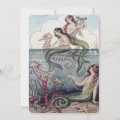 Mooie Mermaid  Sweet 16 Birthday Invite Kaart (Achterkant)