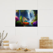 Mooie Mermaid Waterfall Wall Art Poster (Keuken)