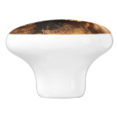 Mooie merrie en veulen schilderij keramische knop (Zijkant)