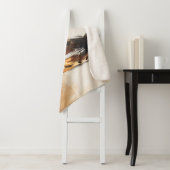 Mooie merrie en veulen schilderij sherpa deken (In situ)