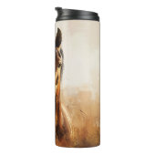 Mooie merrie en veulen schilderij thermosbeker (Geroteerd rechts)