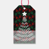 Mooie Merry Scribble kerstboom ontwerp Cadeaulabel (Achterkant)