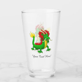 Mooie met de hand getekende Chinese draak Glas
