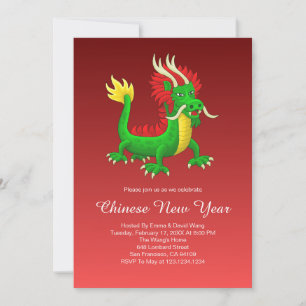Mooie met de hand getekende Chinese draak Kaart