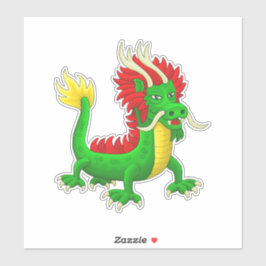 Mooie met de hand getekende Chinese Draak Sticker