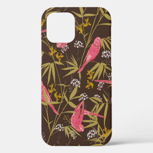 Mooie met de hand getekende papegaaien in een bamb iPhone 12 hoesje