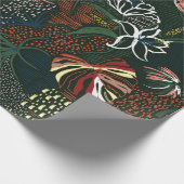 Mooie, met de hand getrokken bloem, tropische palm cadeaupapier (Hoek)