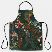 Mooie, met de hand getrokken bloem, tropische palm schort (Voorkant)