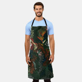 Mooie, met de hand getrokken bloem, tropische palm schort (Gedragen)