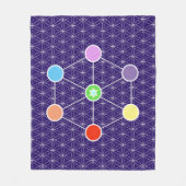 Mooie metalen kubus fleece deken (Voorkant)