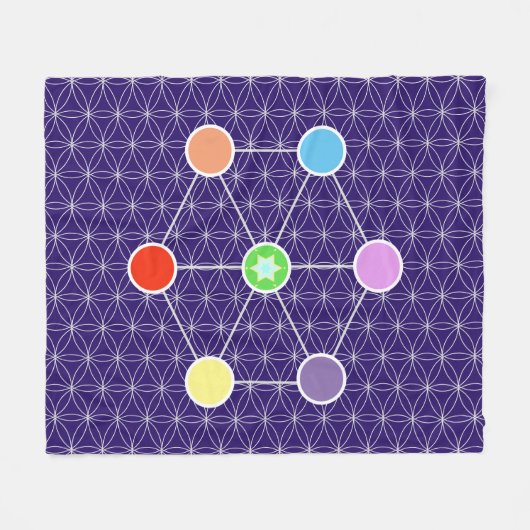 Mooie metalen kubus fleece deken (Voorkant (Horizontaal))