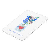 Mooie Metselaars Pot Hart Bloemige Dank Je Magneet (Linkerzijde)