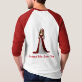 Mooie mevrouw Santa Claus T-shirt (Achterkant)