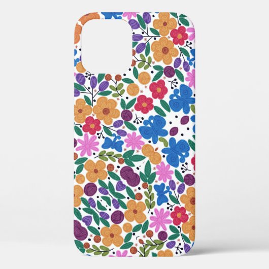 Mooie Mexicaanse Bloemige Case-Mate iPhone Hoes (Achterkant)