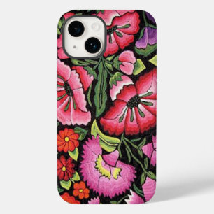 Mooie Mexicaanse Borduurwerk Kleurrijke Bloemen Case-Mate iPhone 14 Hoesje