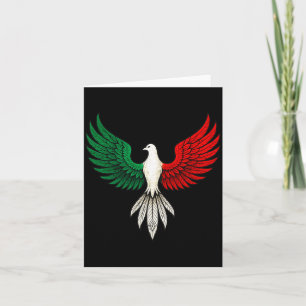 Mooie Mexicaanse Vlag Duif Patriottische Vredesvog Kaart