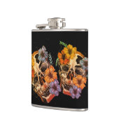 Mooie Mexicaanse vrouwelijke schedel Heupfles (Links)