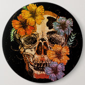 Mooie Mexicaanse vrouwelijke schedel Ronde Button 6,0 Cm (Voorkant)