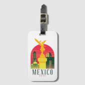 Mooie Mexico City Retro Reizen Bagagelabel (Voorkant (verticaal))