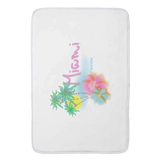 Mooie Miami, Florida Palms Contemmodern Badmat (Voorkant Verticaal)