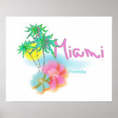 Mooie Miami, Florida, Palms Poster (Voorkant)
