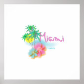 Mooie Miami, Florida, Palms Poster (Voorkant)