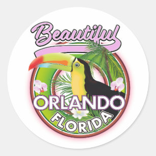 Mooie Miami Orlando reislogo Ronde Sticker