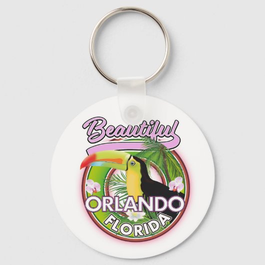 Mooie Miami Orlando reislogo Sleutelhanger (Voorkant)