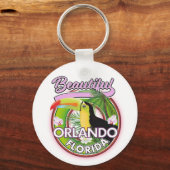 Mooie Miami Orlando reislogo Sleutelhanger (Achterkant)
