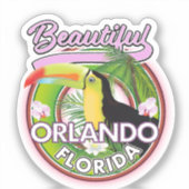 Mooie Miami Orlando reislogo Sticker (Voorkant)