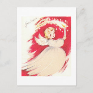 Mooie  Mid Century Mod Angel Briefkaart