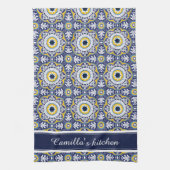 💙 mooie  Middellandse Zee-Azulejos Theedoek (Verticaal)
