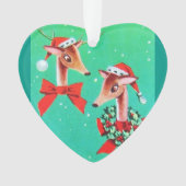 Mooie  middenrendierrennen ornament (voorkant)