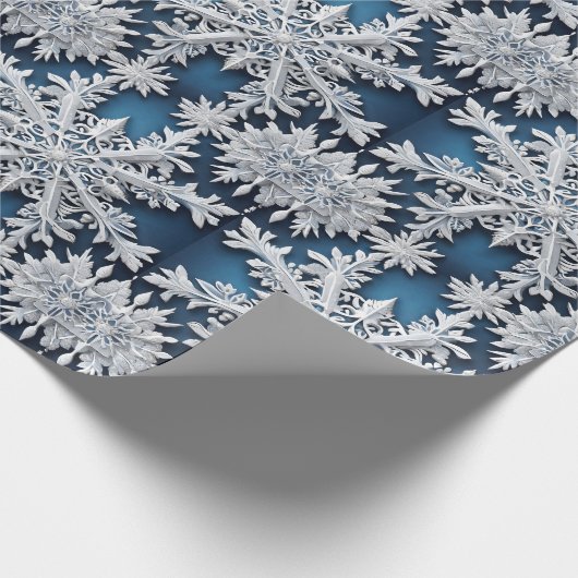 Mooie Midwinter Seizoensgebonden Sneeuwvlok Kerstm Cadeaupapier (Hoek)