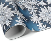 Mooie Midwinter Seizoensgebonden Sneeuwvlok Kerstm Cadeaupapier (Rol Hoek)