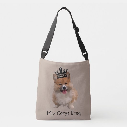 Mooie "Mijn Corgi Koning" Welsh Corgi Hond Tas (Voorkant)