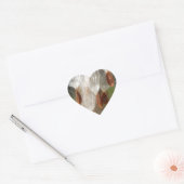 Mooie Milkweed Magic: een Skyward Flight Design Hart Sticker (Envelop)