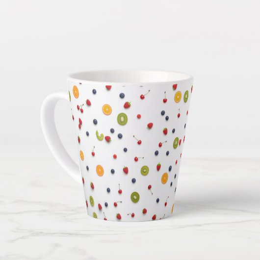 Mooie mini fruit patroon latte mok (Linkerhoek)