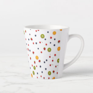 Mooie mini fruit patroon latte mok