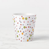 Mooie mini fruit patroon latte mok (Voorkant)