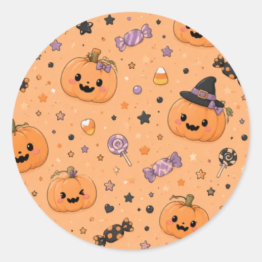 Mooie Mini Pompoen Halloween Stickers (Voorkant)