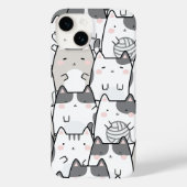 Mooie minimale Kawaii kat patroon iPhone / iPad ho Case-Mate iPhone Case (Achterkant)