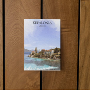 Mooie minimale Kefalonia Griekenland schilderij Briefkaart