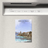 Mooie minimale Kefalonia Griekenland schilderij Magneet (Insitu (Vaatwasser))