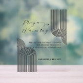 Mooie minimale ringen Warming Bruiloft Acryl Bord (Neutraal)