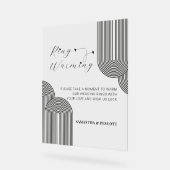 Mooie minimale ringen Warming Bruiloft Acryl Bord (Hoek)