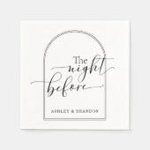 Mooie Minimale Script De Nacht Voor Servetten (Voorkant)