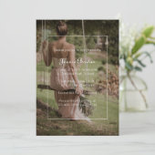 Mooie minimalistische afstudeerfeest foto kaart (Staand voorkant)