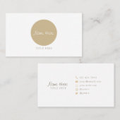 Mooie, minimalistische bruine Visitekaartjes (Voorkant / Achterkant)