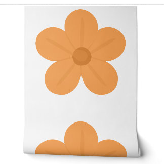 Mooie Minimalistische Gouden Bloem Kinderkamer Beh Behang